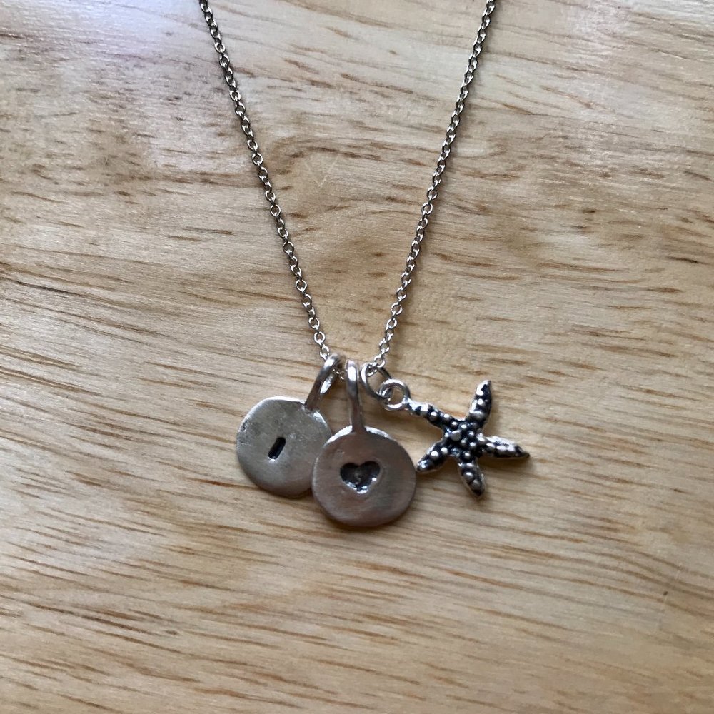 b.u. I ❤️ (Starfish) Sterling Silver Necklace